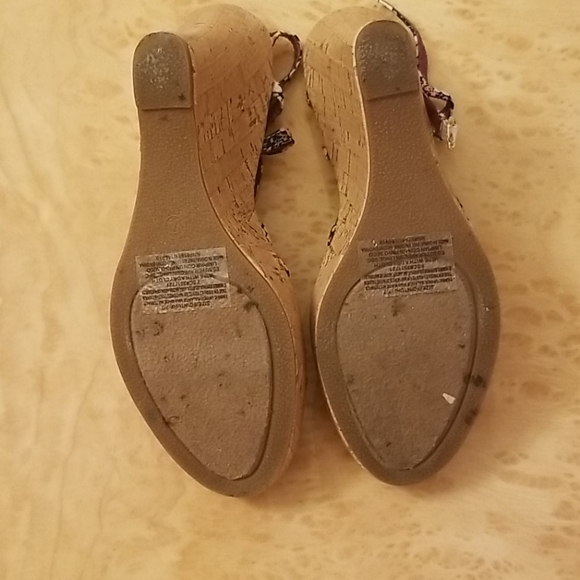 Women wedge sandals purple size 7 - Picture 3 of 4